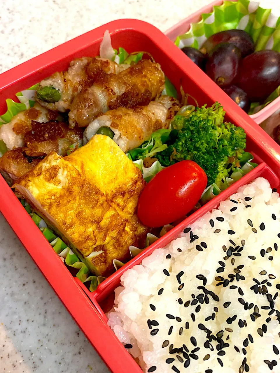 豚肉のアスパラ巻き　弁当|asumamaさん