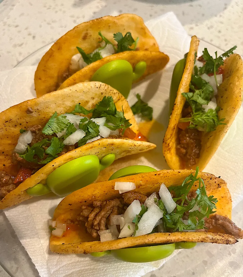 Taco Night - groundbeef tacos on my cactus taco stand🌮🌮🌮|🌺IAnneさん