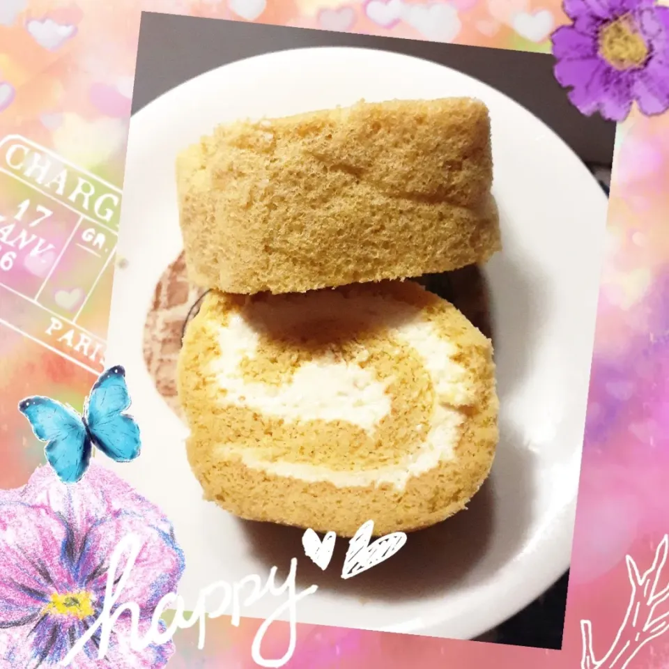 ロールケーキを作りました！|えりにゃんさん