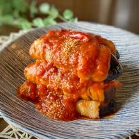 midomaru_recipeさんの茄子の肉巻きガーリックトマトソース #楽天レシピ