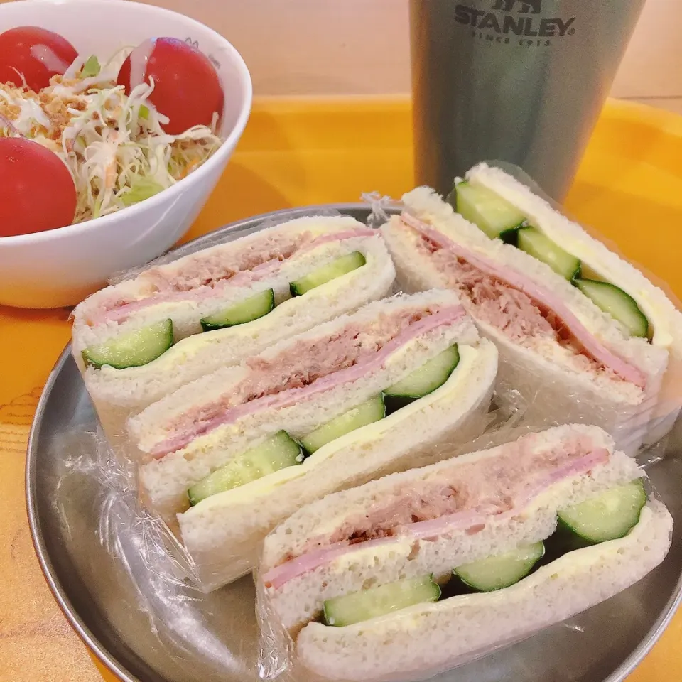 Snapdishの料理写真:朝ごパン🥪サンドウィッチ☕️|海斗さん