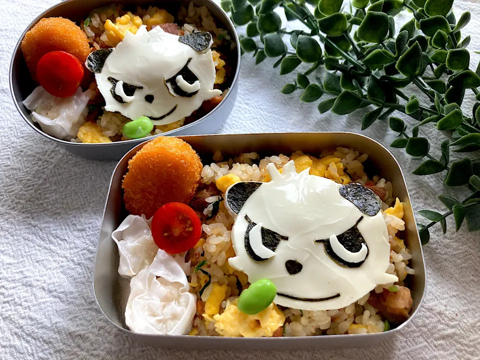 ＊ヤンチャム🐼ポケモン弁当＊ちびたんとべびたんの幼稚園お弁当＊|＊抹茶＊さん