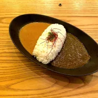 あいがけカレー|浅草橋百そばさん