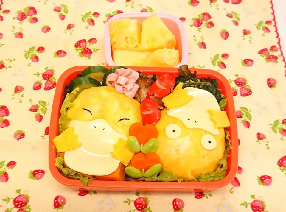 ポケモン コダックのオムライス弁当❤️|みちゅあしさん