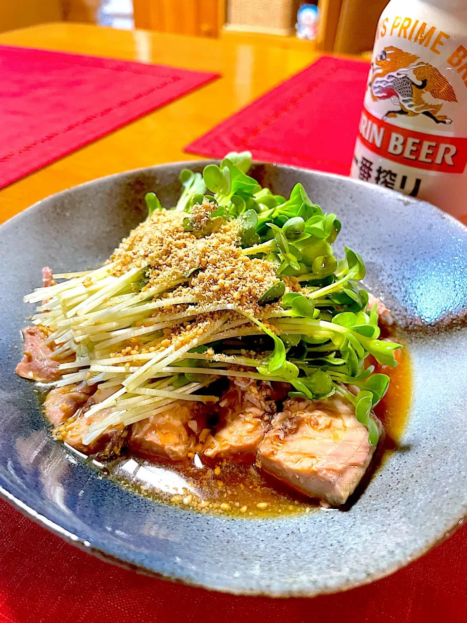 サバ缶のごまポンカイワレまみれ🍀*゜|おかちさん