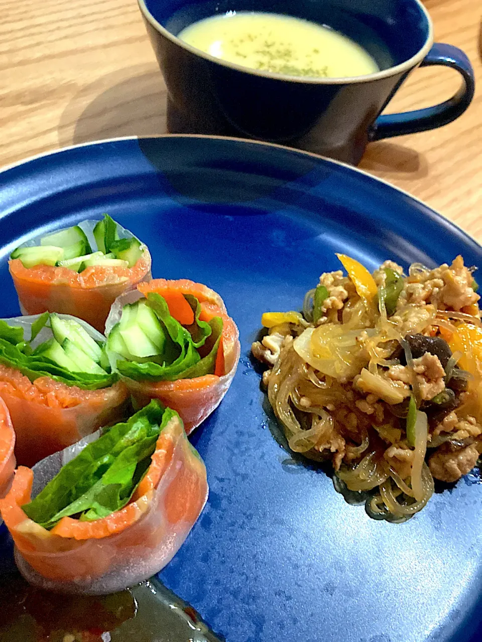 Snapdishの料理写真:野菜たっぷり晩御飯|海山つぶさん