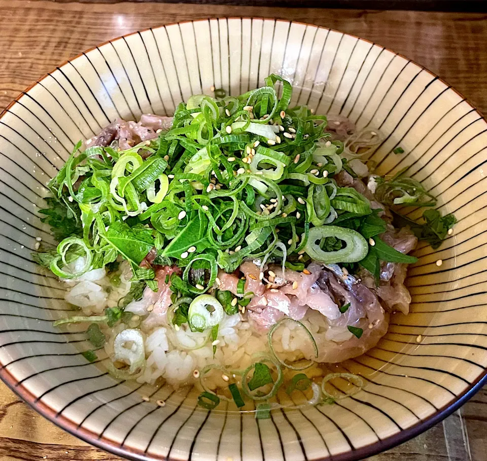 鯵のたたきの冷やし茶漬け|ゆきっちん(・8・)さん