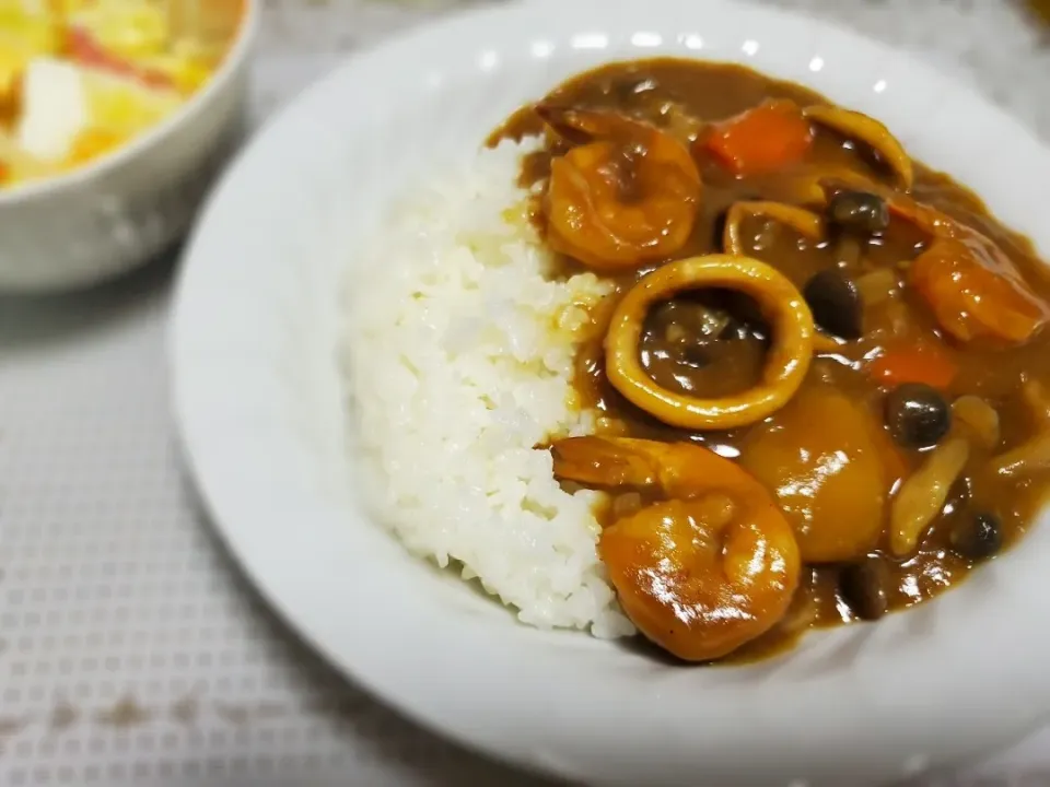 🍄きのこ&シーフードカレー|みよぱさん