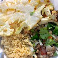 Roasted Cauliflower, Quinoa, and Sautéed Lentils 😍