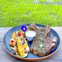 Snapdishの料理写真:Gill lamb chops with cous cous|prasasti wijayantiさん