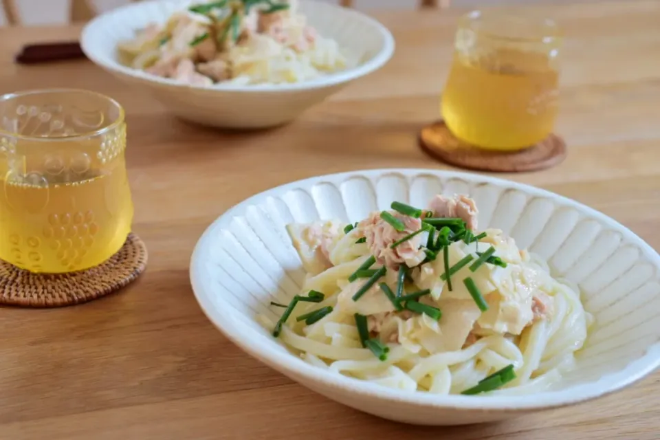 Snapdishの料理写真:冷やしツナうどん|うにんぱすさん