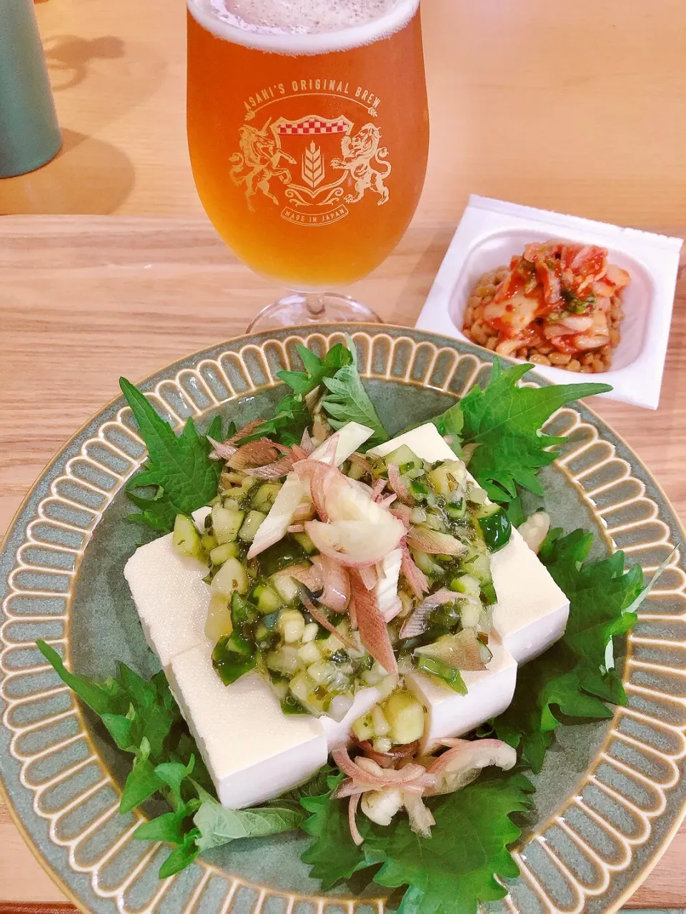 Snapdishの料理写真:水切り豆腐を野菜たっぷりダシで食べる🍺|海斗さん