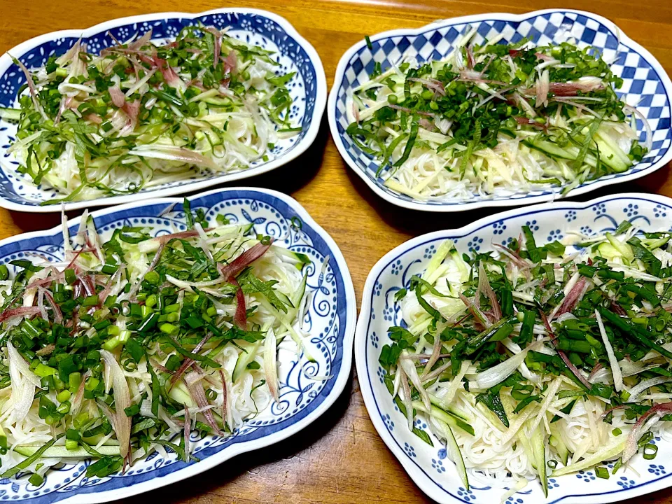 実家で母と妹と姪っ子2人の晩ご飯作り✨　まずはお素麺。|yokoさん