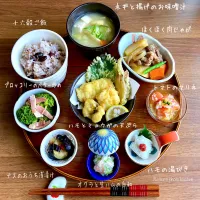 ハモの天麩羅定食💕
