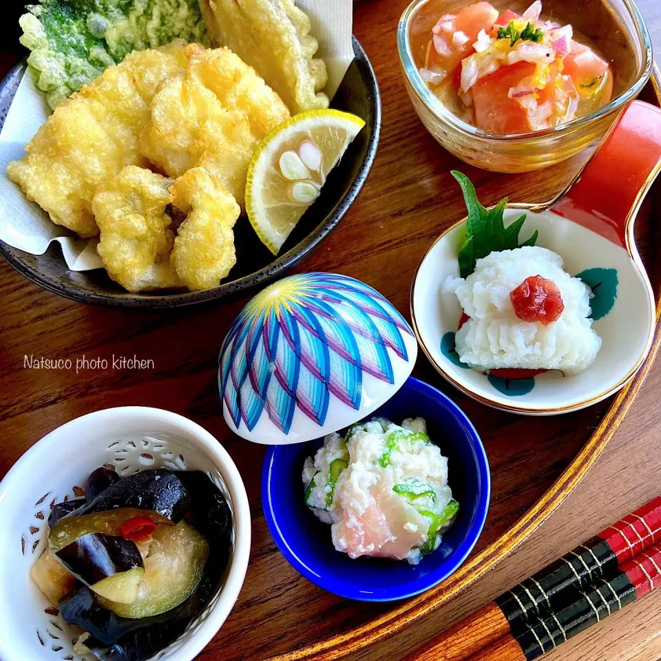 ハモとミョウガの天ぷら定食💕|ナツ1224さん