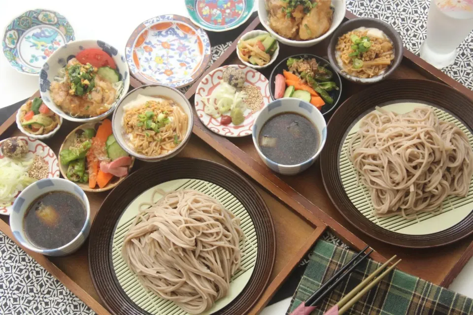 『野菜いっぱい夏のお献立は鴨せいろ風蕎麦と小鉢定食』【公式】料理研究家　指宿さゆり|【公式】料理研究家　指宿さゆり≫ｽﾀｼﾞｵ（ｽﾀｯﾌ運営）さん