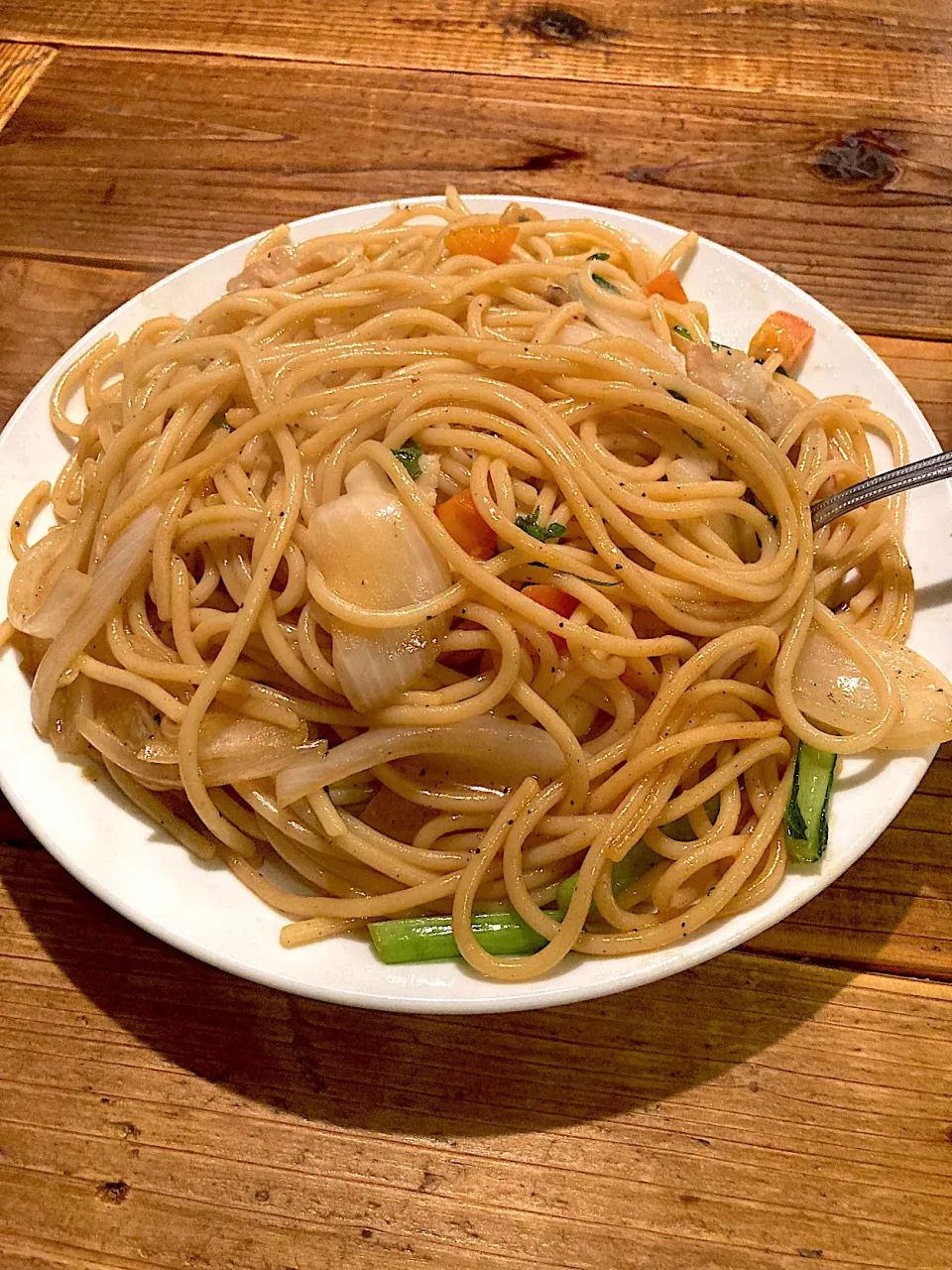 焦がしバター醤油スパゲッティ(レギュラー)@朝日食堂(六本木)|yoooochanさん