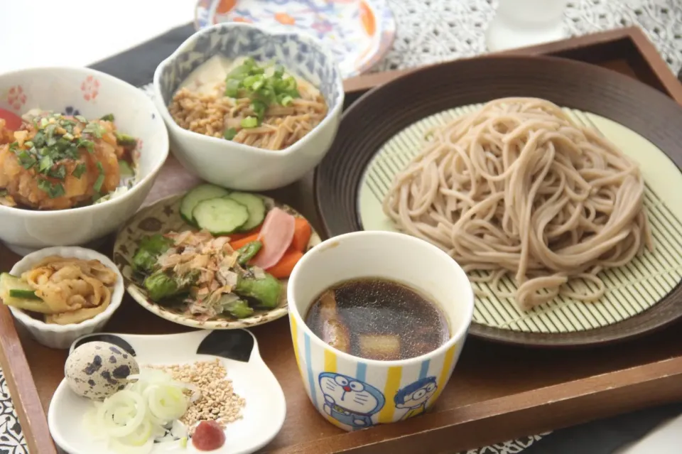 『野菜のおかずたっぷりお子様鴨せいろ風蕎麦セット』【公式】料理研究家　指宿さゆり|【公式】料理研究家　指宿さゆり≫ｽﾀｼﾞｵ（ｽﾀｯﾌ運営）さん