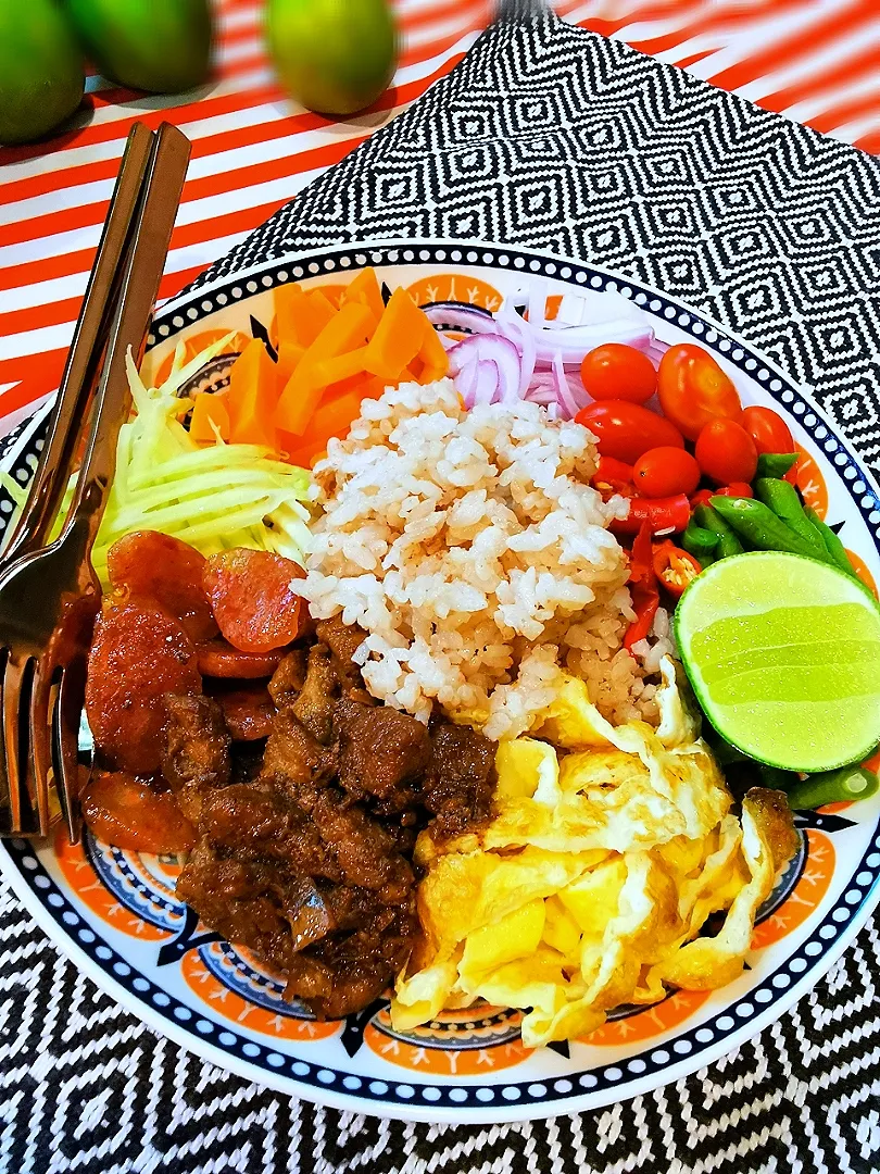 ข้าวคลุก​กะปิ​ Shrimp Paste Fried Rice|👑Rawi🍁Riw👑さん