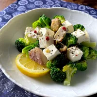 ことり*さんの料理 菜花と鯖の味噌煮のクリームチーズ和え*