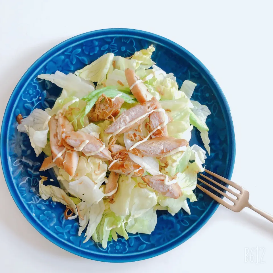 ささみスモークとレタスのサラダ🥗🐥|sakiさん