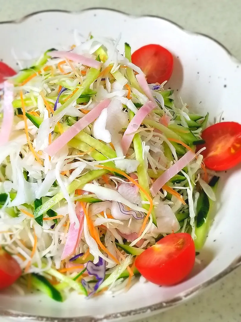 千切り野菜のサラダ|ぱんだのままんさん