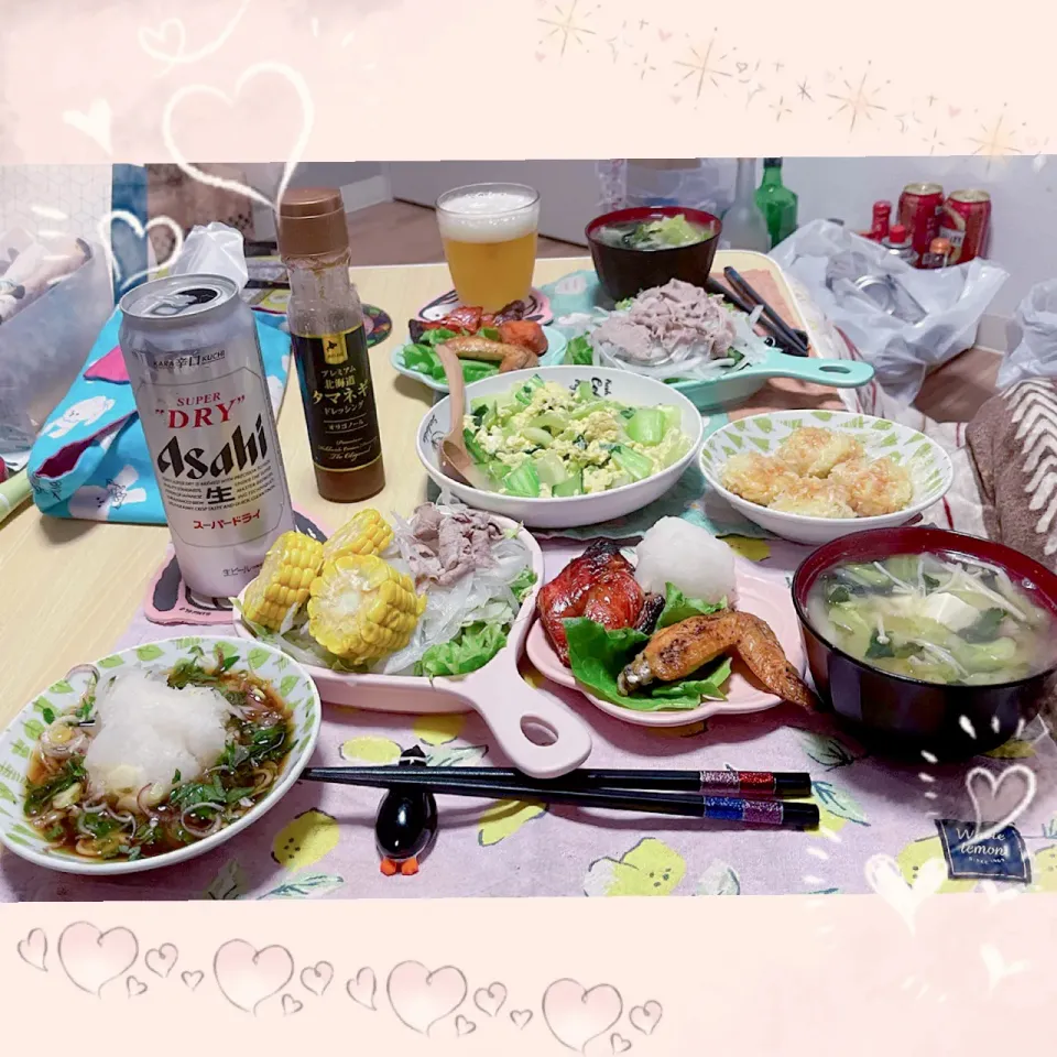 Snapdishの料理写真:６／１５ ｗｅｄ 晩ごはん🍴＊○°|rinaronarさん