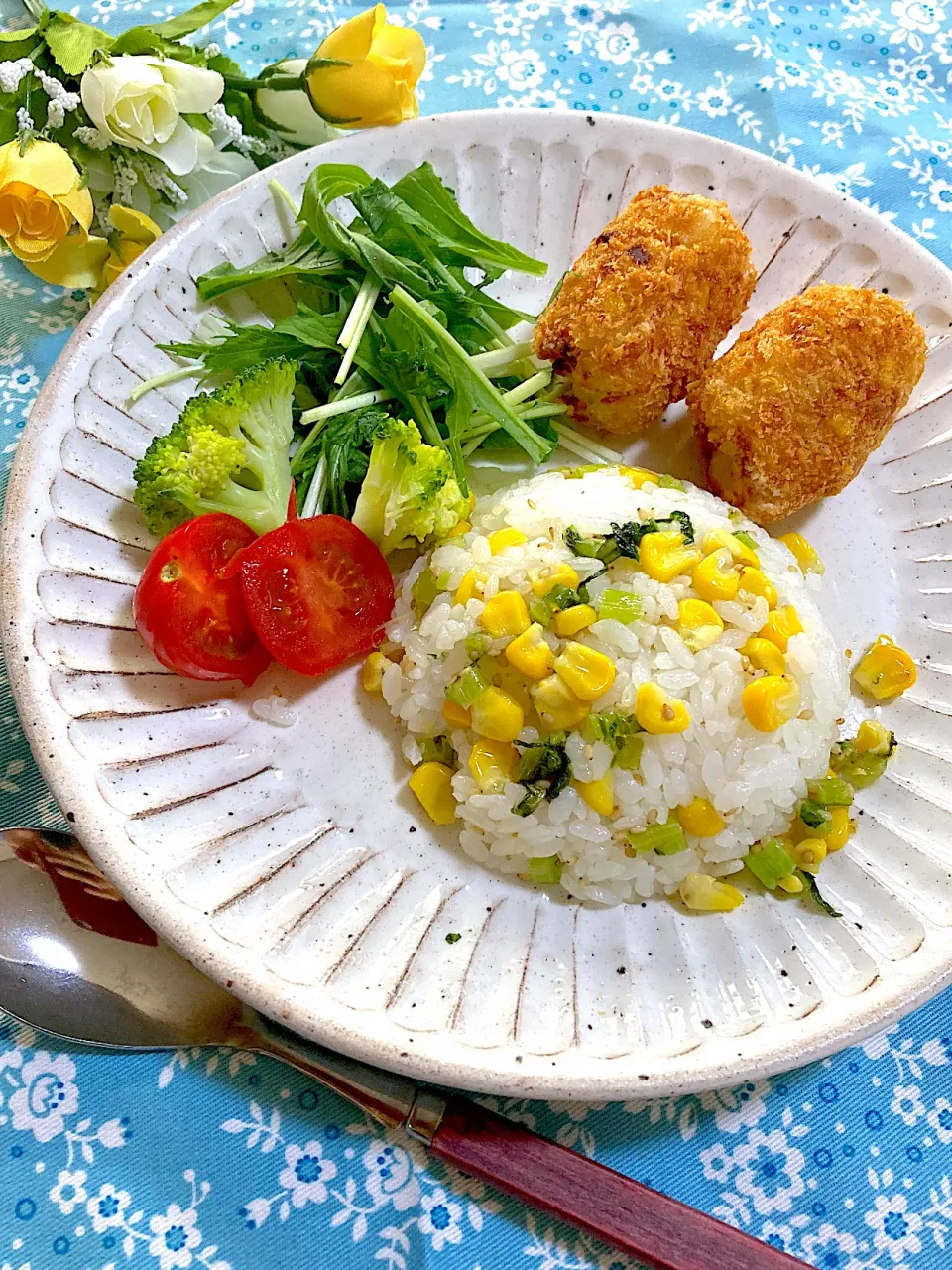 とうもろこし🌽のワンプレート🌻|ringonamaさん