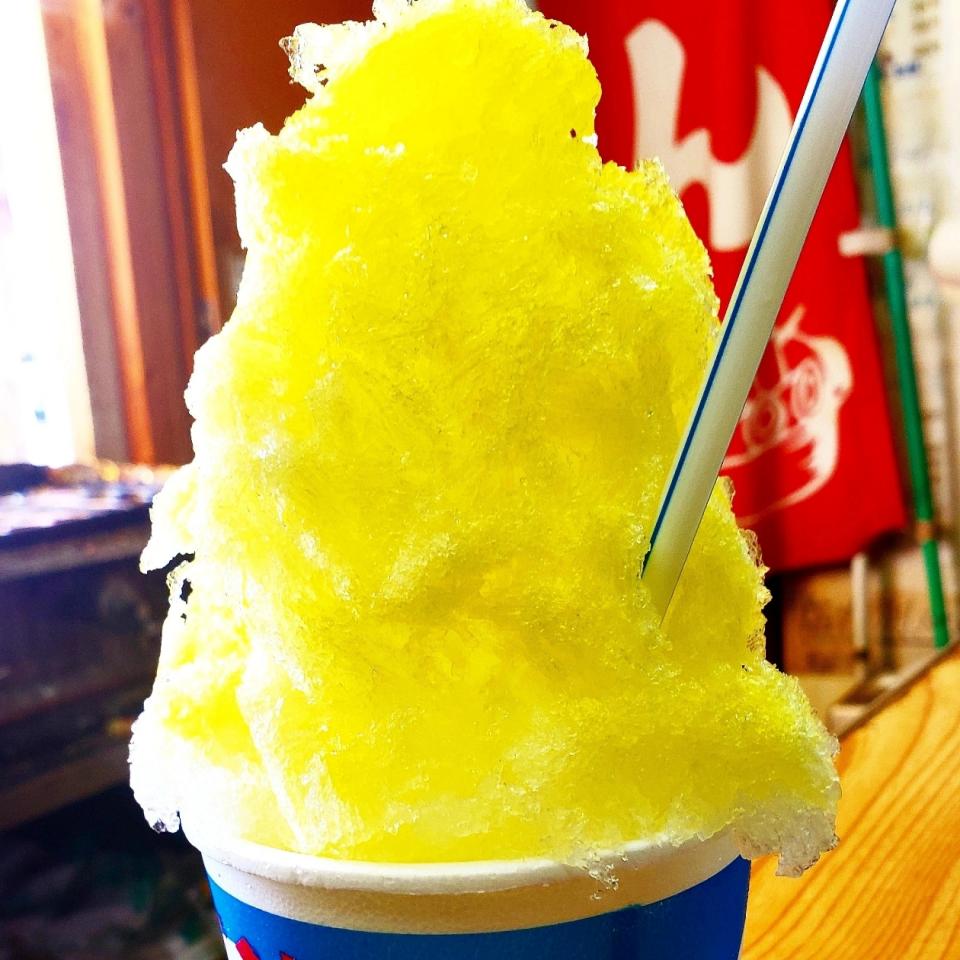 エアコンが潰れたのでかき氷レモン🍧