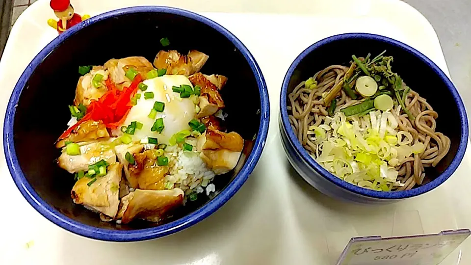 焼き鳥丼・ハーフ山菜そばセット|nyama1さん