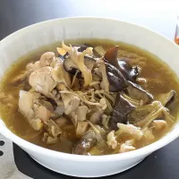 Snapdishの料理写真:圧力鍋で作った、きのこたっぷり中華スープ|Wonder chefさん