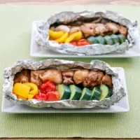 甘辛チキンと夏野菜のホイル焼き|ヤマサ醤油公式アカウントさん