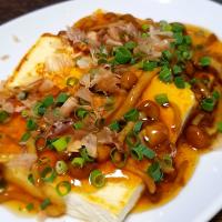 パパ作👨豆腐ステーキなめこソース
