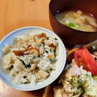 小松菜としらすの焼き飯