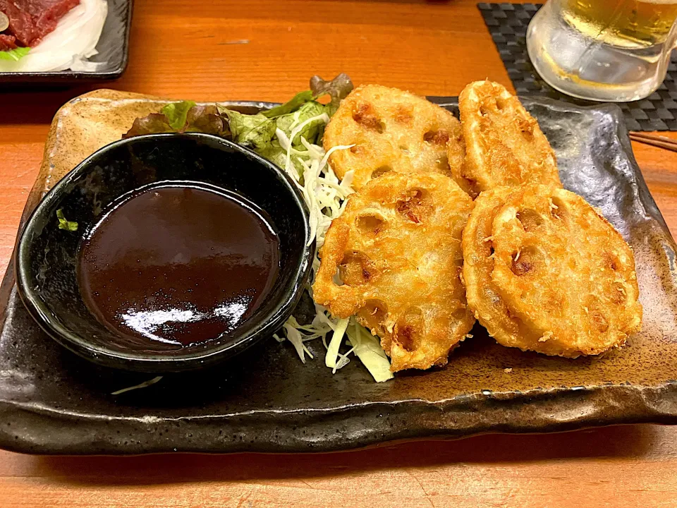 レンコンはさみ揚げ|しのぶさん