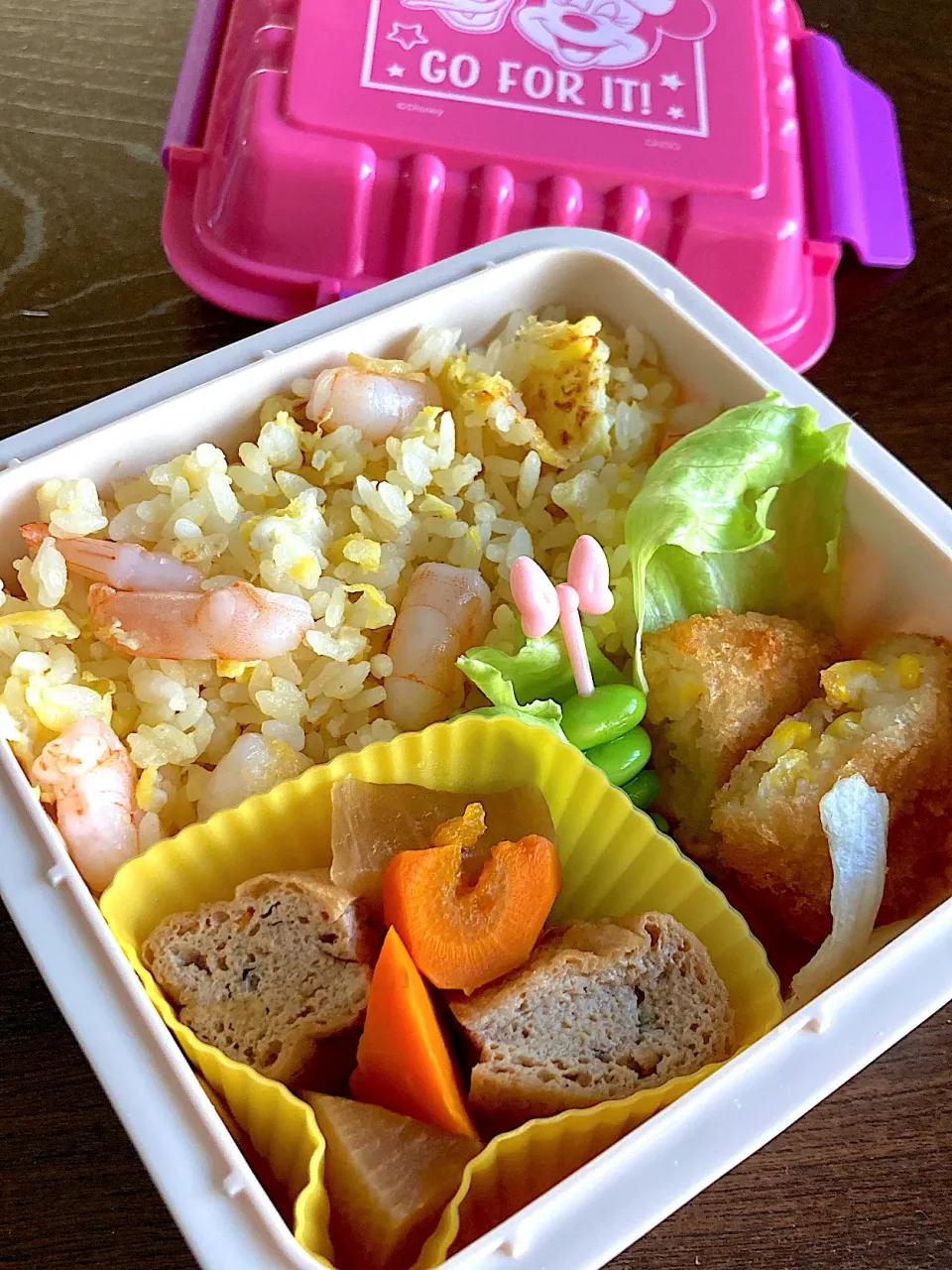 Snapdishの料理写真:海老チャーハン弁当|nkさん