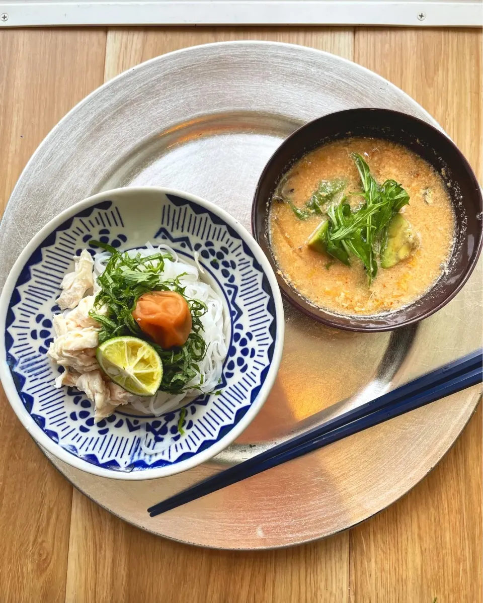 梅肉と鶏のささみの混ぜ麺|ichikayaさん