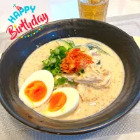 Snapdishの料理写真:みったんの 豆乳素麺🎂|まるまさん