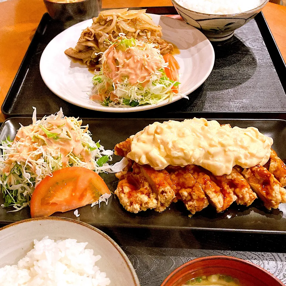 チキン照り焼き南蛮と生姜焼き|akkoさん