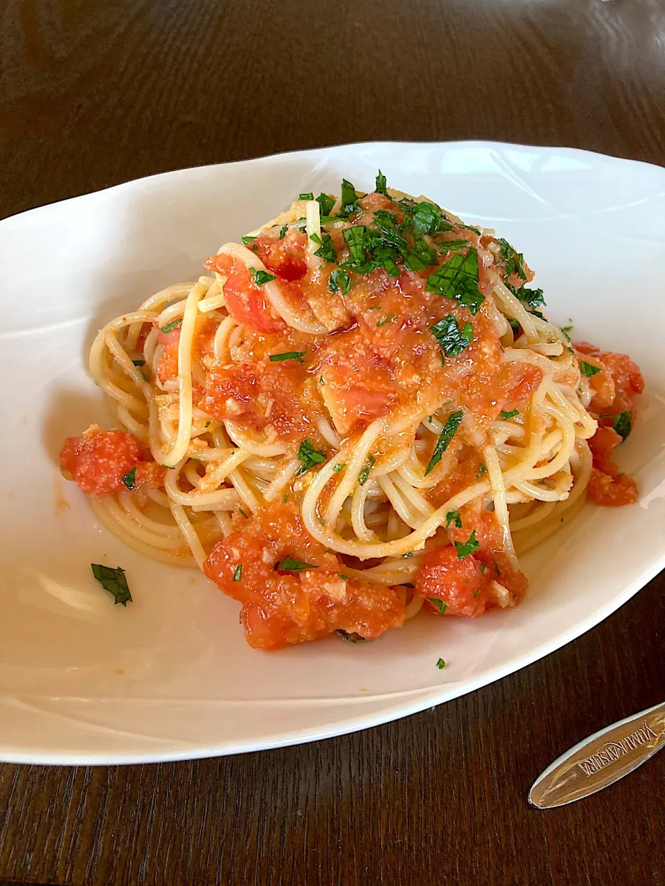 トマトと明太子の冷製パスタ！|長さんさん