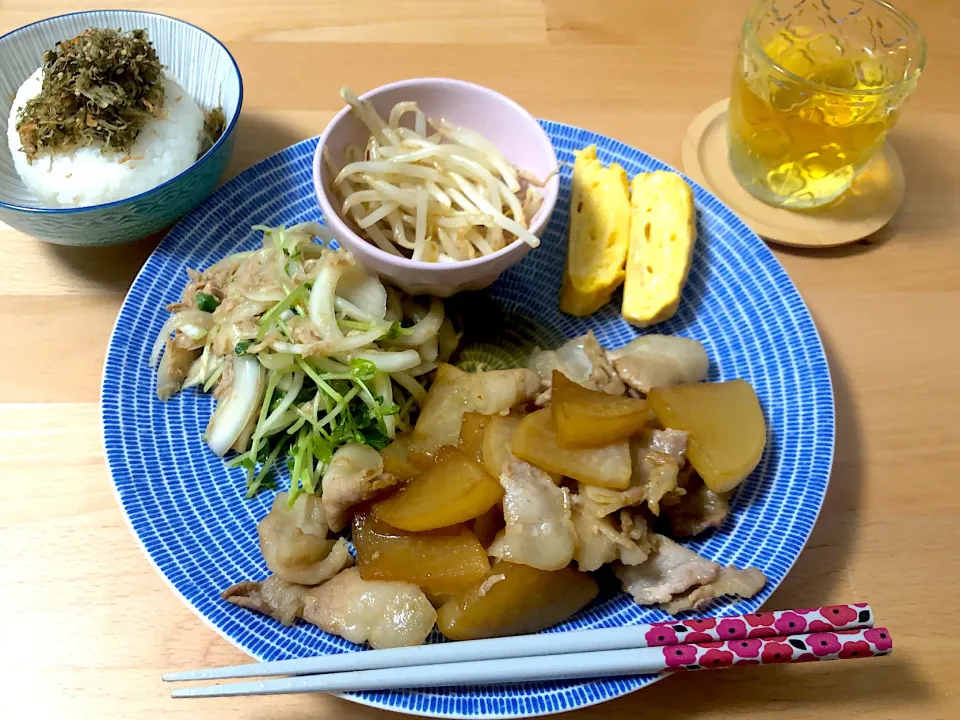 大根と豚バラのはちみつ醤油炒め|saknさん