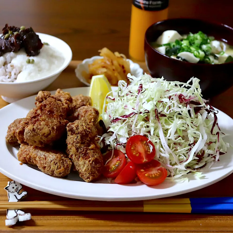 グリーンミート唐揚げ定食|かおるさん