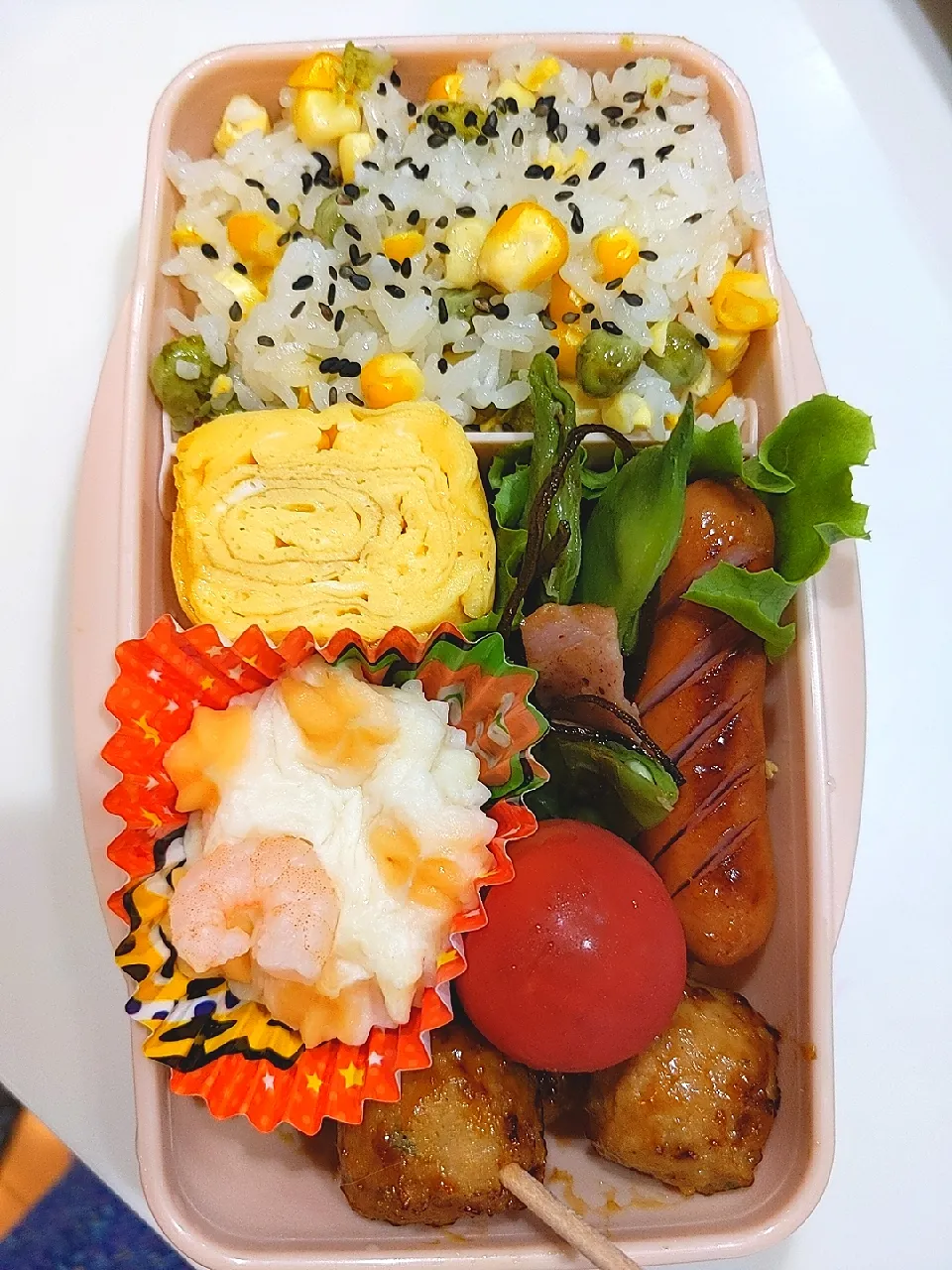 とうもろこしとグリンピースのご飯弁当|s-iさん