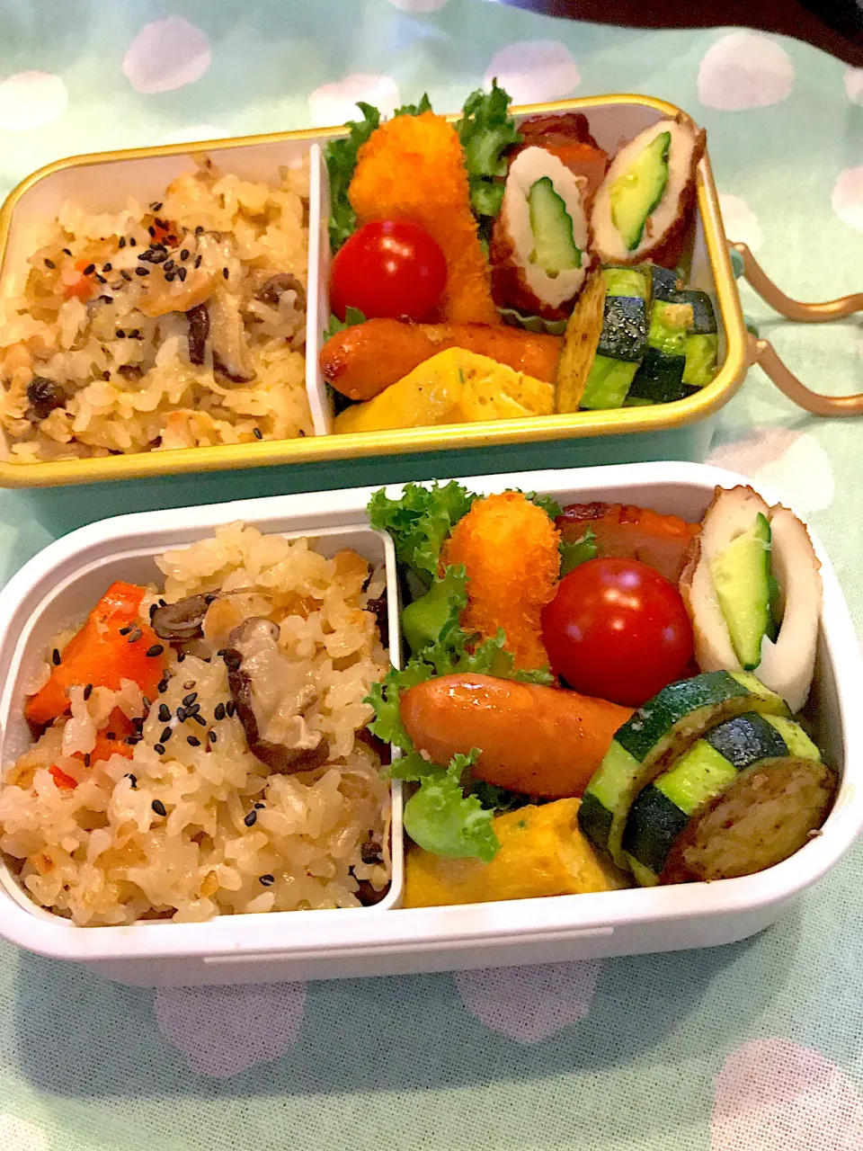 2022.7.1  ＊今日のお弁当＊きのこの炊き込みご飯＊|rinrin*mama*さん