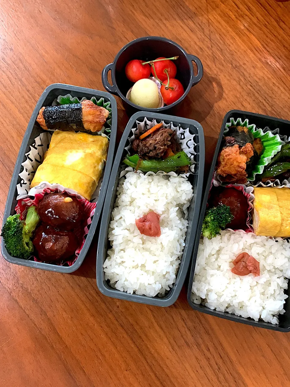 Snapdishの料理写真:2022/7/1 中3息子&旦那弁当|こうれい母さん