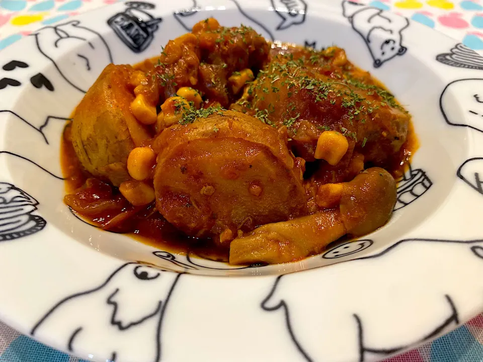 じゃがいもと鶏むね肉のトマト煮|こずりんさん