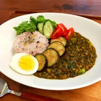 ほうれん草のキーマカレー