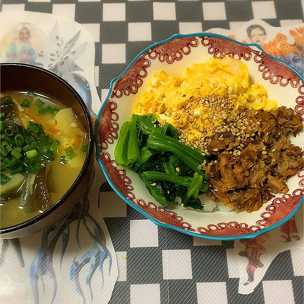 サバ缶で三色丼♬|panchiさん