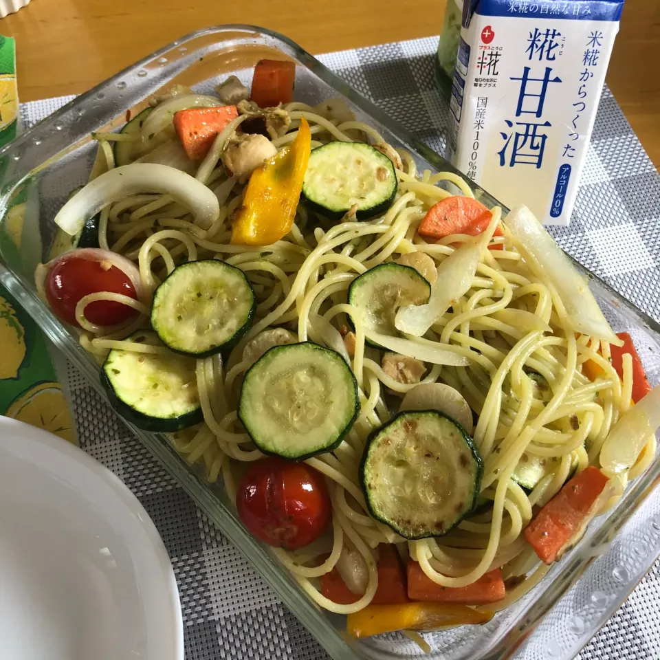 Snapdishの料理写真:冷めても美味しい糀甘酒入りジェノバパスタ|さらっと🍀さん