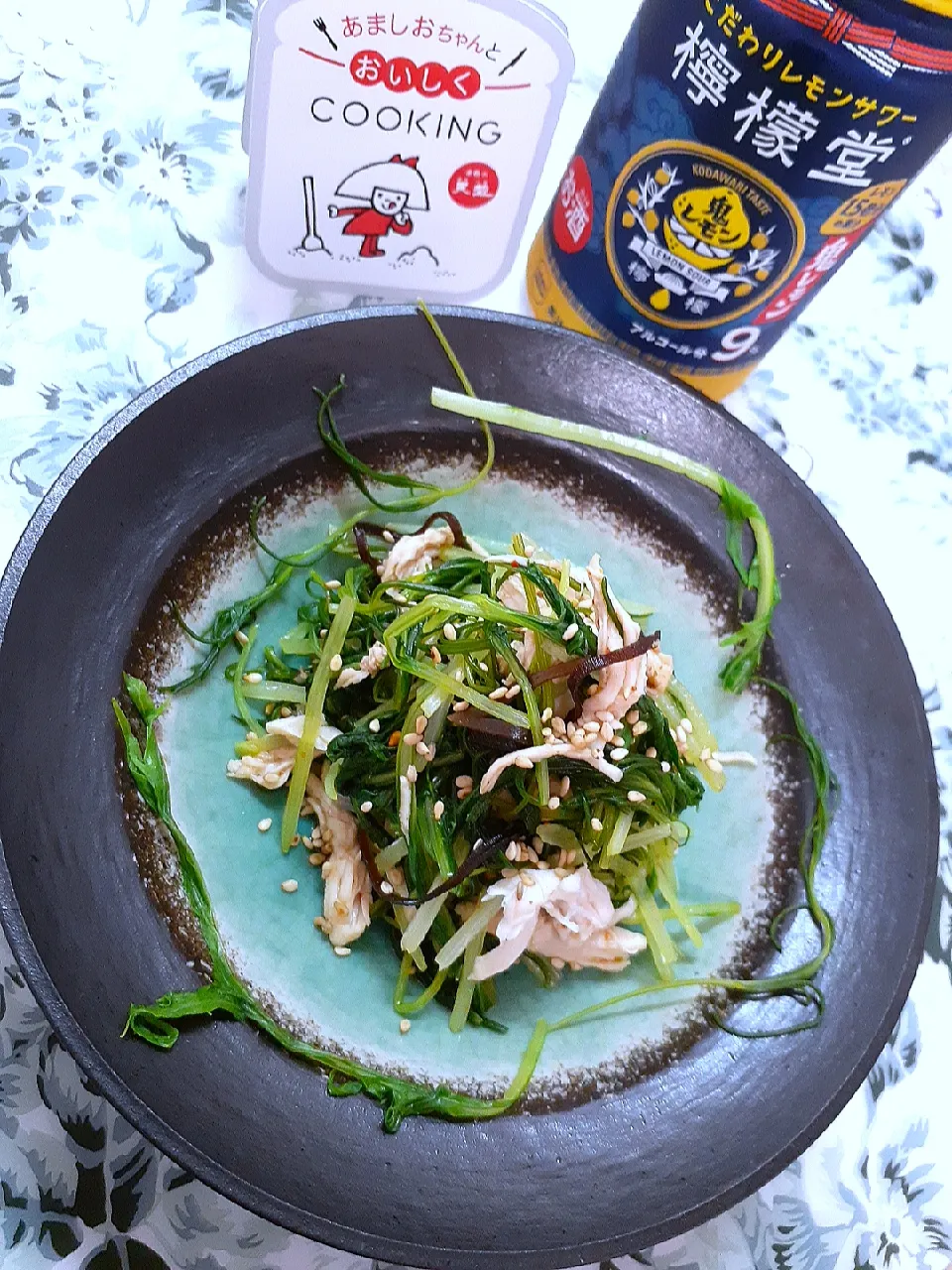 からあげビールさんの料理 【おうち居酒屋ごはん】ささみと水菜のヘルシー塩こんぶラーぽん和え|@きなこさん